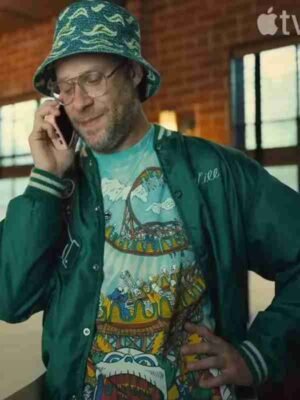 Platonic 2023 Seth Rogen Green Varsity Jacket