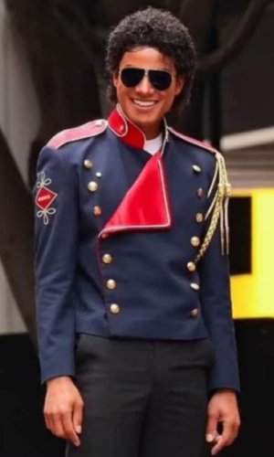 Michael Jaafar Jackson Blue Military Coat