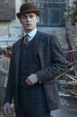 Hero Fiennes Tiffin Young Sherlock Checkered Coat