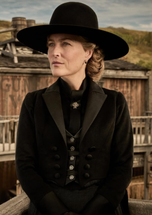 The Abandons Gillian Anderson Black Coat