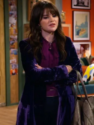 Wizards Beyond Waverly Place 2024 Selena Gomez Purple Velvet Coat
