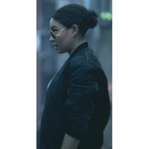 Jurnee Smollett Smoke Quilted Bomber Jacket