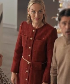 Rachel Skarsten The Christmas Charade 2024 Tweed Coat