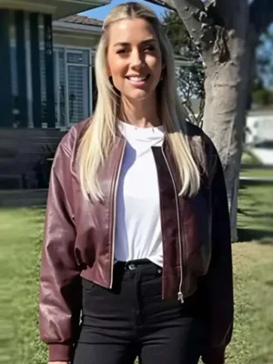 The Flip Off 2025 Heather Rae El Moussa Burgundy Jacket