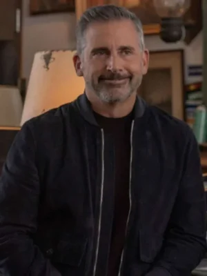 The Four Seasons Steve Carell Black Bomber Jacket