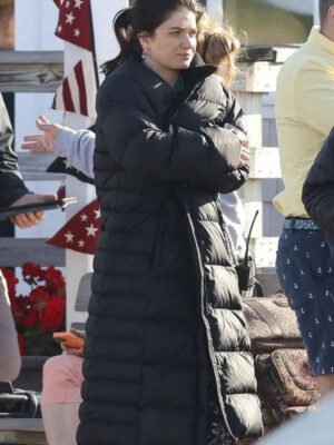 Amelia Sacks The Perfect Couple 2024 Black Puffer Coat