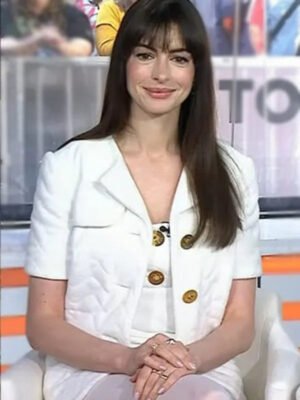 Anne Hathaway The Today Show White Cropped Jacket