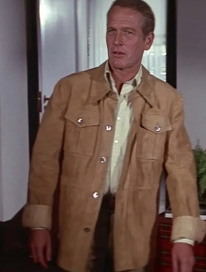 Towering Inferno Paul Newman Brown Suede Jacket