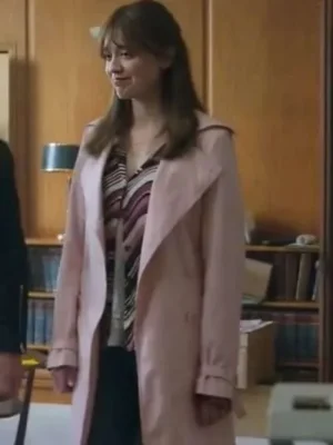 Toxic Town Aimee Lou Wood Pink Trench Coat