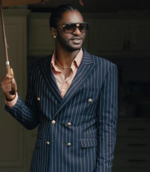 Jay Will Tulsa King S03 Pinstriped Blazer