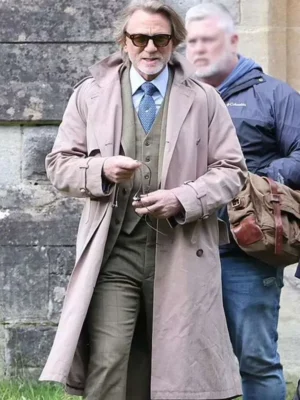 Daniel Craig Wake Up Dead Man Beige Trench Coat