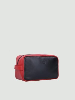 Dual Color Toiletry Leather Bag