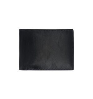 Black Solid Color Faux Leather Wallet