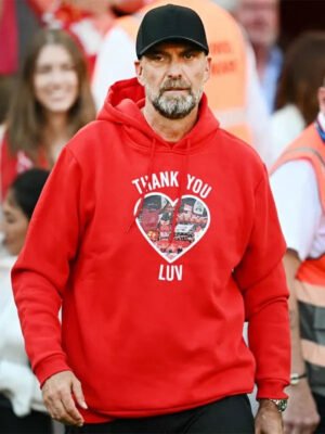Jurgen klopp Red Fleece Hoodie
