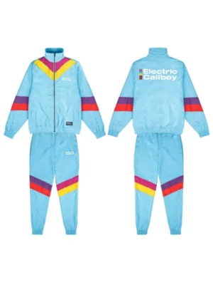 Retro Jogger Electric Callboy Blue Tracksuit
