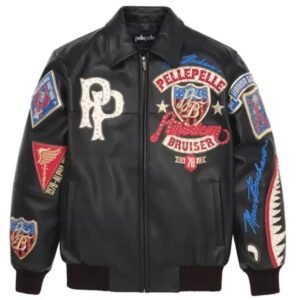 Pelle Pelle American Bruiser Plush Black Leather Jacket