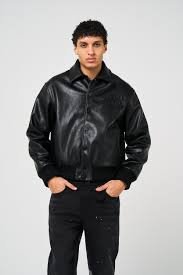 Pelle Pelle Plush Puff Black Leather Jacket