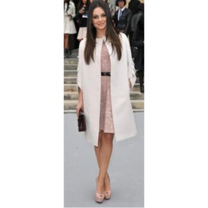 Mila Kunis White Long Coat