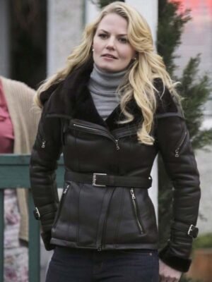 Once Upon a Time Emma Swan Black Leather Jacket
