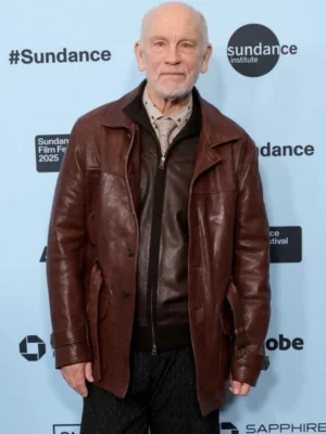 Opus 2025 John Malkovich Brown Leather Coat