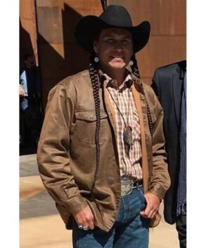 Mo Brings Plenty Brown Cotton Jacket Yellowstone Season 4