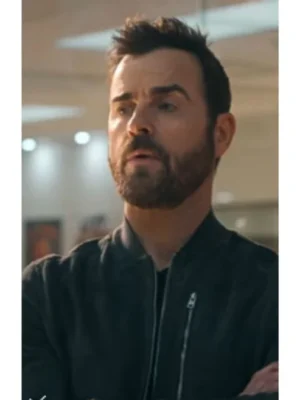 Running Point S01 Justin Theroux Grey Suede Jacket
