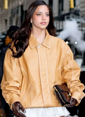 Emilia Mernes NYFW 2026 Leather Jacket