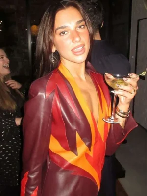 Dua Lipa Happy New Year 2026 Leather Blazer