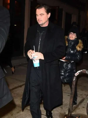 Leonardo DiCaprio NYC Black Coat