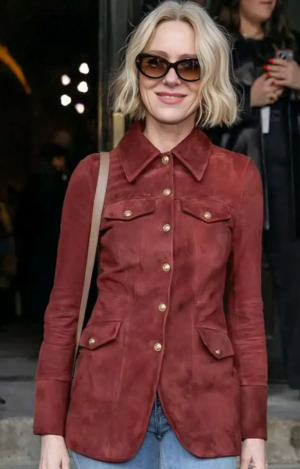 Naomi Watts NY Fashion Week Leather Jacket