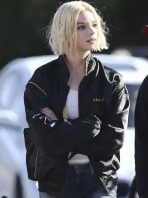 Anya Taylor-Joy Lucky Black Bomber Jacket