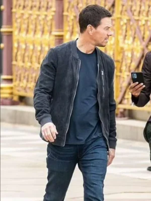 The Union Mark Wahlberg Suede Bomber Jacket