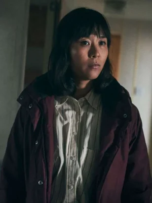 Under Salt Marsh Naomi Yang Maroon Coat