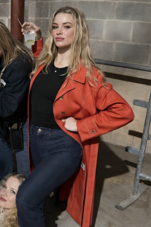 The Madison Hassie Harrison Red Trench Coat