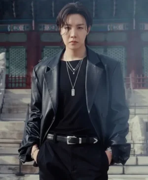 J Hope Leather Blazer