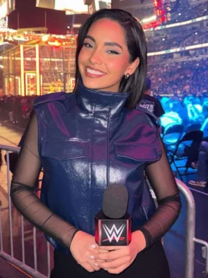 Andrea Bazarte WWE Elimination Chamber Blue Vest
