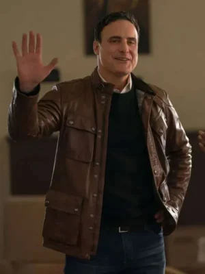 Dominic Fumusa Elsbeth S03 Brown Leather Jacket