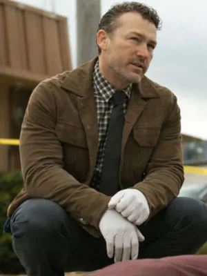 Will Trent S04 Michael Ormewood Suede Leather Jacket