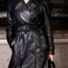 Marisa Abela Fashion Week 2026 Leather Coat