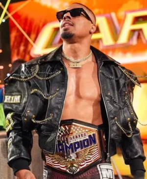 SmackDown 2026 Carmelo Hayes Black Leather Jacket