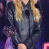 iHeartRadio Music Awards Miley Cyrus Leather Coat