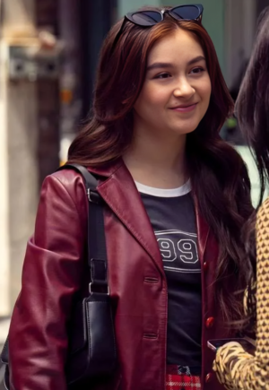 Anna Cathcart XO Kitty Leather Coat