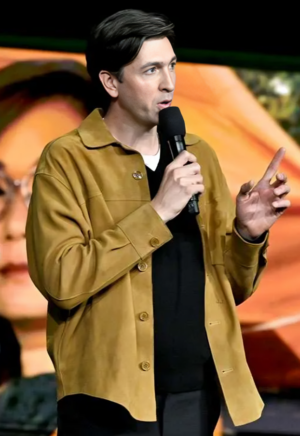 CinemaCon Nicholas Braun Leather Jacket