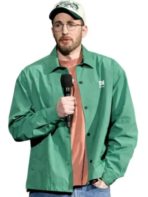Chris Evans Cinemacon Green Jacket