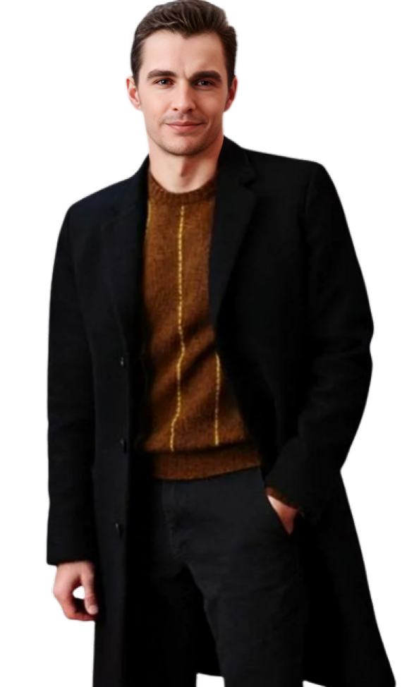 Dave Franco Idiots Black Coat (2)
