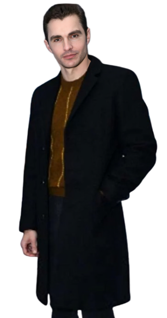Dave Franco Idiots Black Coat (3)
