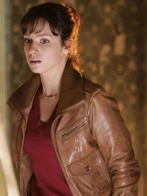 Doctor Who Kathy Nightingale Brown Leather Jacket