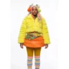 Keke Palmer I Love Boosters 2026 Yellow Faux Fur Jacket