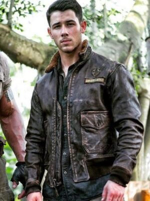 Jumanji Welcome To The Jungle Nick Jonas Leather Jacket