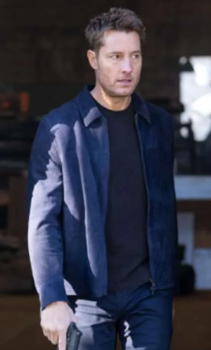 Justin Hartley Tracker Blue Suede Jacket